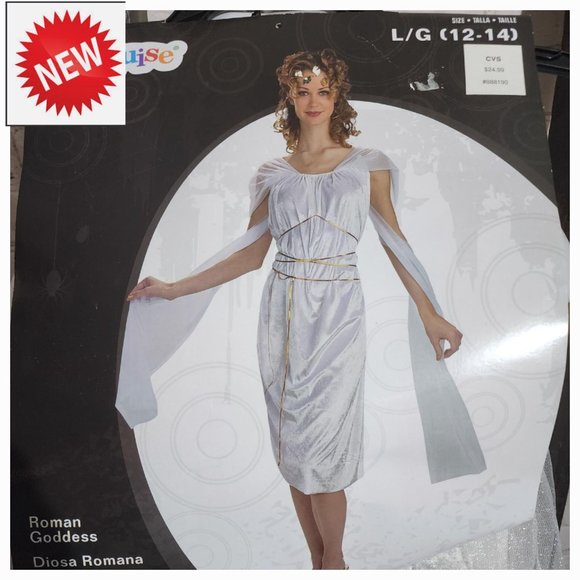 NWT Large Size 12 - 14 Roman Goddess Costume - Halloween
